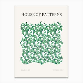 Leaf Pattern Poster 3 Canvas Print