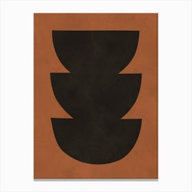 Brown geometric art 12 Canvas Print