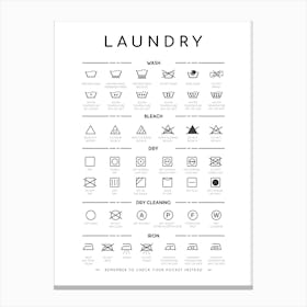Laundry Sign Guide Canvas Print