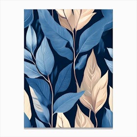 Seamless Pattern With Leaves 3 Canvas Print