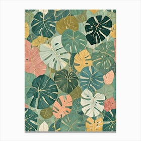 Tropical Leaves Pattern Canvas Print