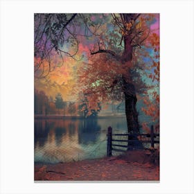 Autumn Tree By The Lake 8 Canvas Print