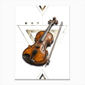 Poster Violin Illustration Art 03 Canvas Print