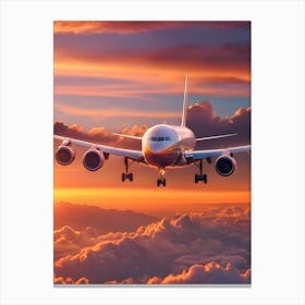 Airplane In The Sky - Reimagined 1 Canvas Print