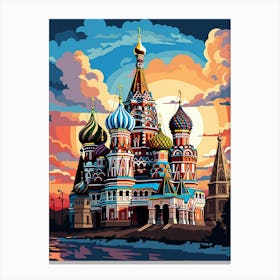 Moscow Mosaics: Saint Basil's Cathedral Canvas Print