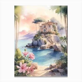 House By The Sea Canvas Print