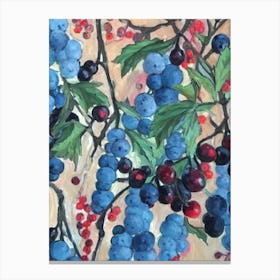 Blackcurrant Classic 2 Fruit Canvas Print