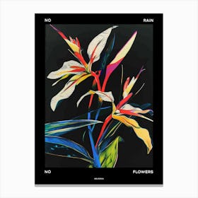No Rain No Flowers Poster Heliconia 1 Canvas Print
