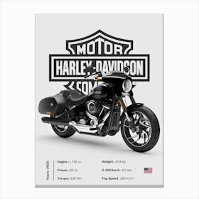 Harley Davidson Sport Glide Canvas Print