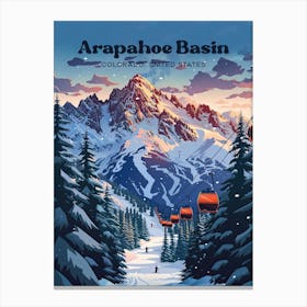 Arapahoe Basin A Basin Travel Art Canvas Print