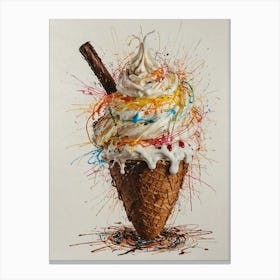 Ice Cream Cone 95 Canvas Print