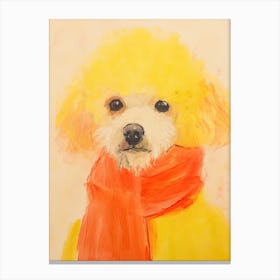 Yellow Poodle Canvas Print