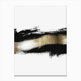 Gold Brush Strokes Canvas Art 4 Canvas Print