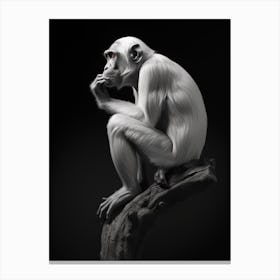 Photorealistic Thinker Monkey 2 Canvas Print