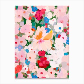 Floral Pattern Light "Floral Symphony" Canvas Print