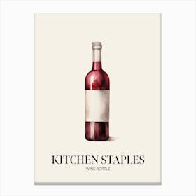 Kitchen Staples Wine Bottle 2 Canvas Print