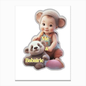Baby And Babairie Canvas Print