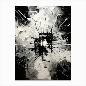 Fragility Abstract Black And White 2 Canvas Print