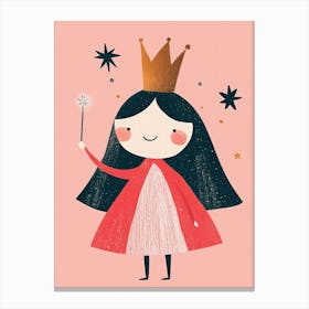 Little Princess With Wand Canvas Print