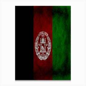 Afghanistan Flag Texture Canvas Print