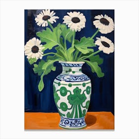 Flowers In A Vase Still Life Painting Cineraria 1 Canvas Print