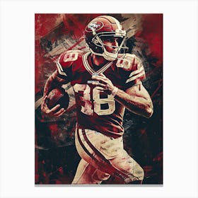 American Football Player Vintage Poster 17 Canvas Print