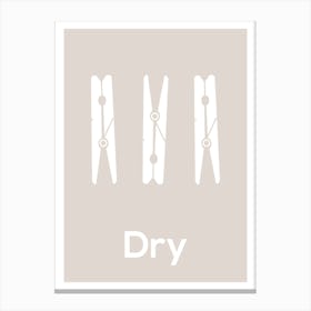 Laundry Print Neutral Dry Canvas Print