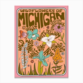 Michigan Wildflowers Canvas Print
