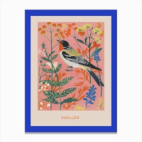 Spring Birds Poster Swallow 1 Canvas Print