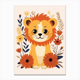 Baby Animal Illustration  Lion 2 Canvas Print