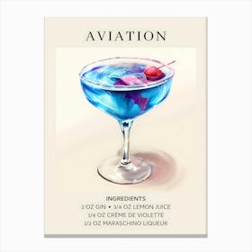 Aviation Cocktail Canvas Print