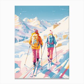 Are In Sweden, Ski Resort Illustration 3 Canvas Print