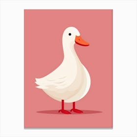 Minimalist Duck Illustration Canvas Print