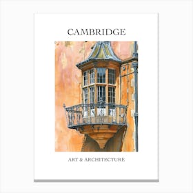 Cambridge Travel And Architecture Poster 1 Canvas Print