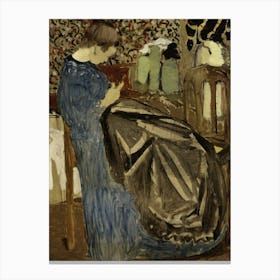 A Seamstress (1892) Painting In High Resolution By Edouard Vuillard Canvas Print