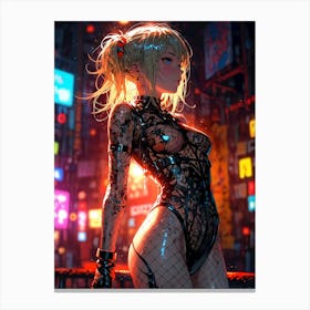 Anime Girl In Lingerie Canvas Print