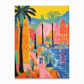 Luxor Egypt 2 Fauvist Painting Canvas Print