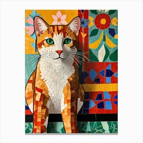 Mosaic Cat 1 Canvas Print