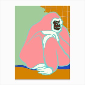 Pink Gorilla Canvas Print