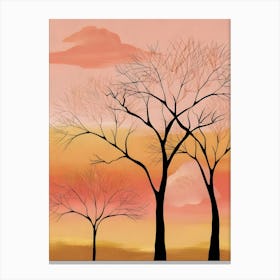 Sunset Trees 3 Canvas Print