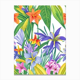 Easter Lily Eclectic Boho Plant Canvas Print