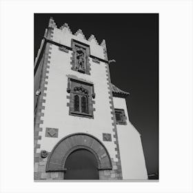 Black And White Church Canvas Print