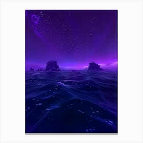 Purple Night Sky Canvas Print