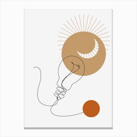 Minimalist lamp Canvas Print