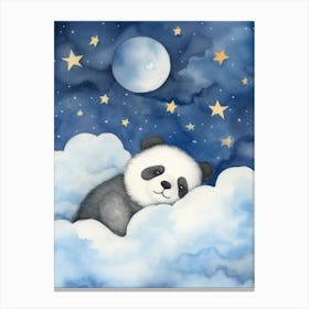 Baby Panda Cub 3 Sleeping In The Clouds Canvas Print