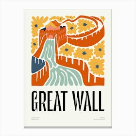 Travel Great Wall Of China Abstract Gallery Canvas Print