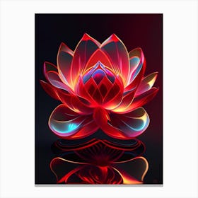Red Lotus Holographic 2 Canvas Print