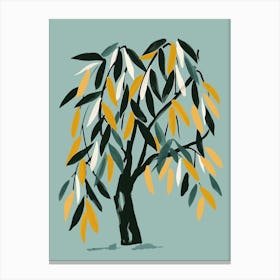Willow Tree Flat Illustration 7 Canvas Print