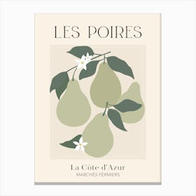 Les Poires Canvas Print