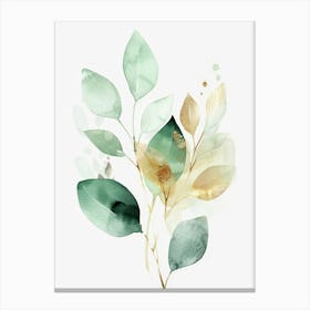 Watercolor Leaves Canvas Print Canvas Print